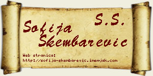 Sofija Škembarević vizit kartica